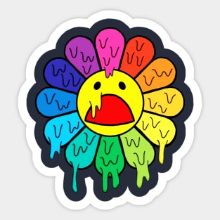 Takashi Murakami Flower Rainbow Sticker